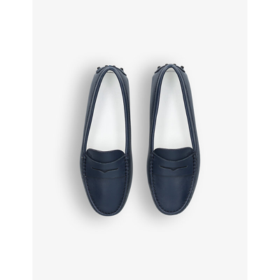 Tod's Mocassino Gommini Suede Driving Shoes 6-9 Years In Blue