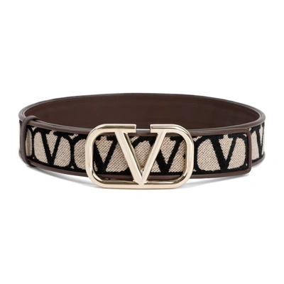 Shop Valentino Garavani  Belt In Nude & Neutrals