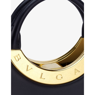 Bvlgari Womens Black Roma Small Leather Top-handle Bag In Black