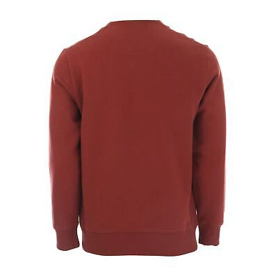 Pre-owned C.p. Company Herren C.p.company Mitte Logo Regular Fit Baumwolle Pullover Sweatshirt In Rot