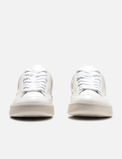 Veja Woman's V12 White And Beige Vegan Leather  Sneakers In White