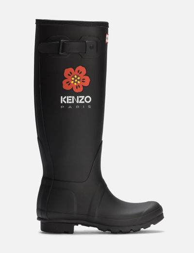 Shop Kenzo X Hunter Wellington Boots In Black