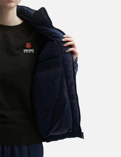 Shop Kenzo ' Sashiko Stitch' Puffer Jacket In Blue