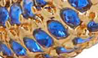 Shop Ettika Cubic Zirconia Tube Hoop Earrings In Sapphire