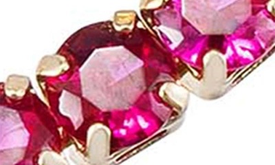 Shop Ettika Giselle Sparkle Bracelet In Ruby