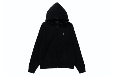 Pre-owned Bape Ape Head One Point Full Zip Hoodie Black