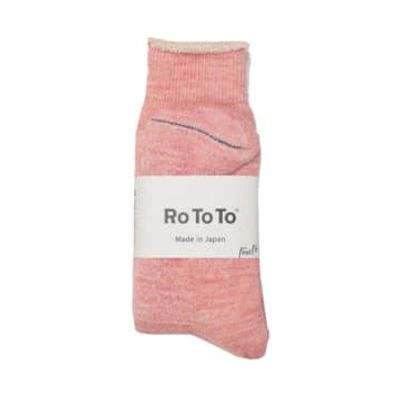 Shop Rototo Double Face Socks Pink