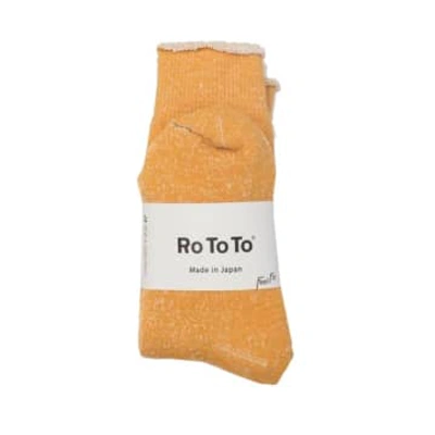 Shop Rototo Double Face Socks Yellow