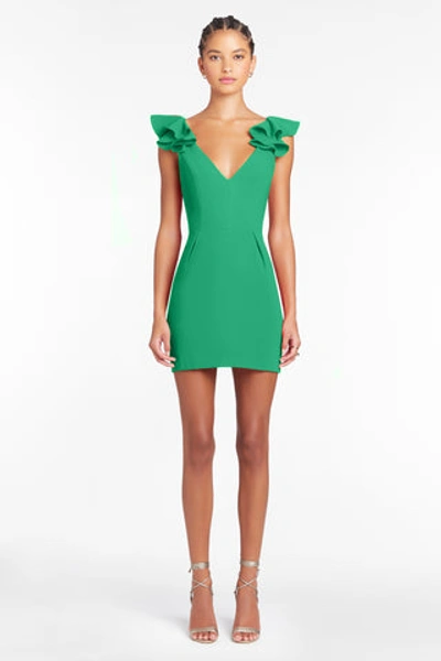 Shop Amanda Uprichard Gimlet Dress In Dark Green