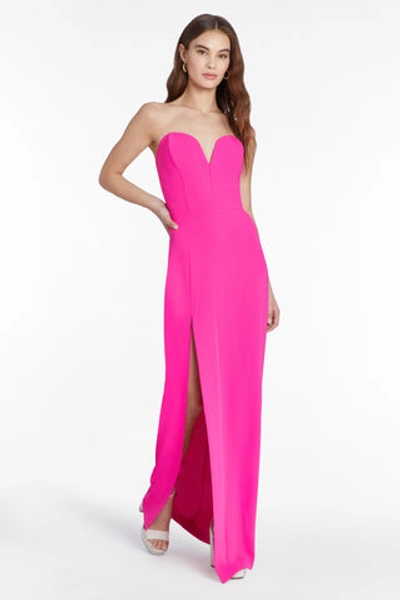 Shop Amanda Uprichard Cherri Gown In Hot Pink