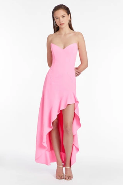 Shop Amanda Uprichard Symone Dress In Shocking Pink