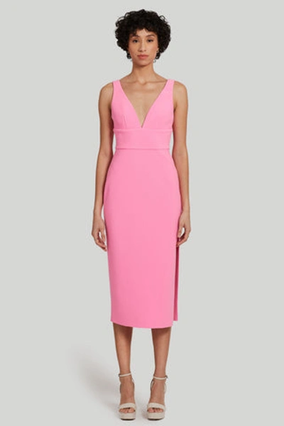 Shop Amanda Uprichard Nelly Dress In Shocking Pink