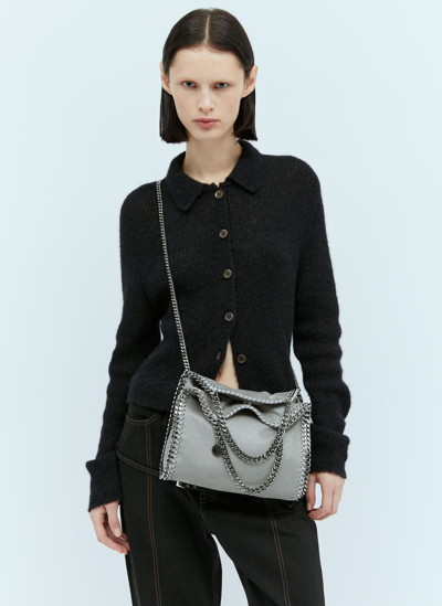 Shop Stella Mccartney Falabella Mini Tote Handbag In Grey