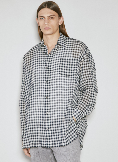 Shop Our Legacy Darling Check Shirt In Black