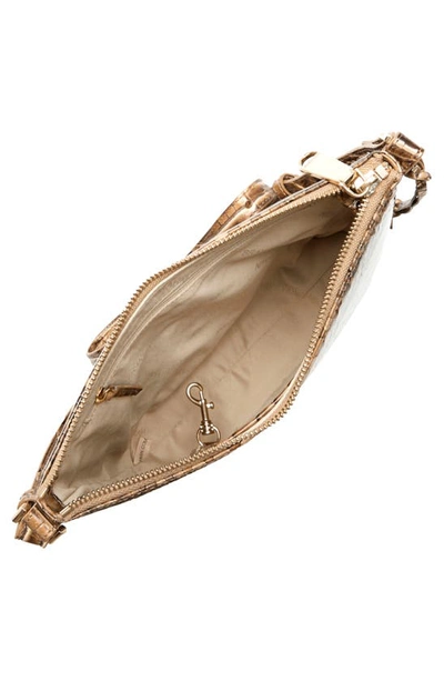 Brahmin Katie Croc Embossed Leather Crossbody Bag In Macchiato