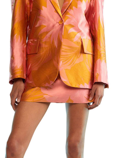 Shop Cynthia Rowley Women's Harper Floral Jacquard Miniskirt In Sorbet