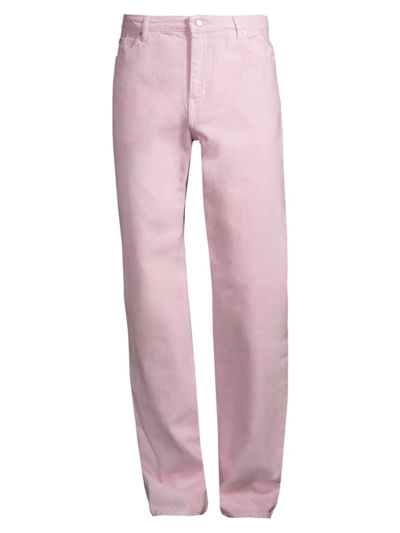 Shop Courrèges Men's Relaxed-fit Cotton Jeans In Powder Pink