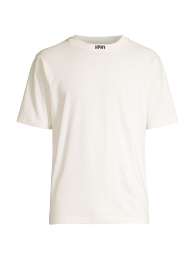 Shop Heron Preston Men's Logo-embroidered Crewneck T-shirt In White Black