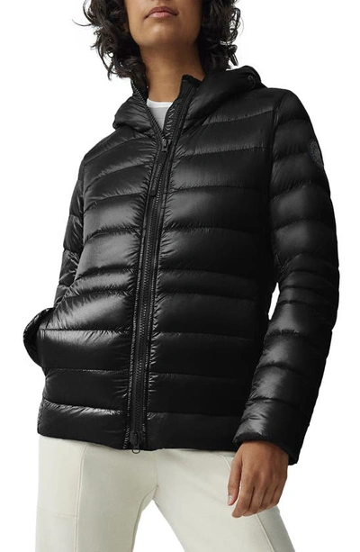 Shop Canada Goose Cypress Packable Hooded 750-fill-power Down Puffer Jacket In Black - Noir