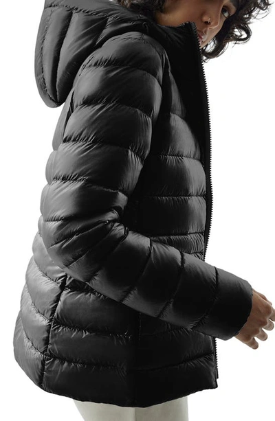 Shop Canada Goose Cypress Packable Hooded 750-fill-power Down Puffer Jacket In Black - Noir