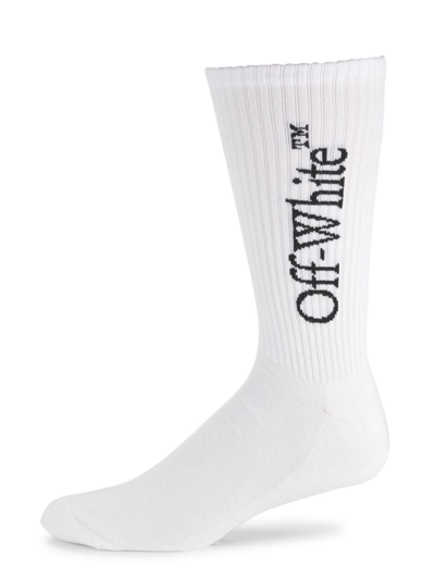Shop Off-white Men's Big Logo Socks In White