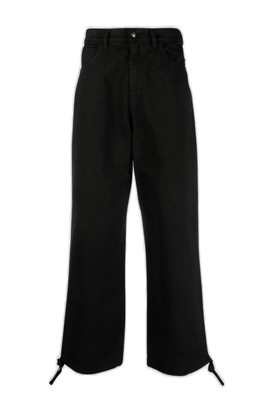 Shop Société Anonyme Drawstring Hem Trousers In Black