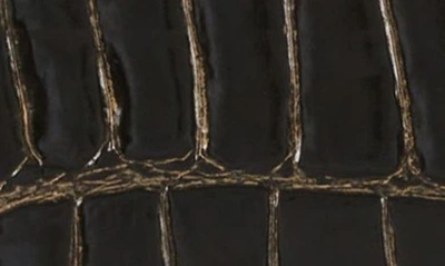 Shop Brahmin Caroline Croc Embossed Leather Satchel In Black