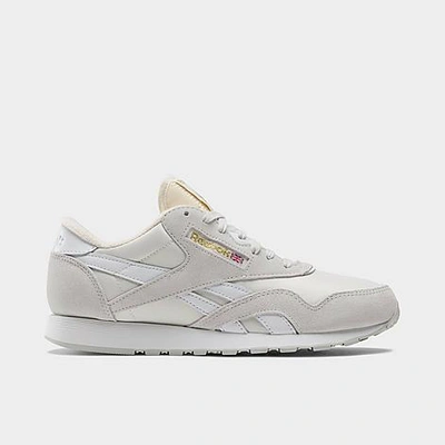 Shop Reebok Men's Classic Nylon Casual Shoes In Pure Grey/white/pure Grey