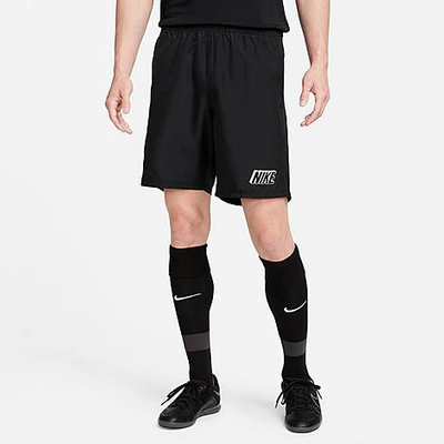 Shop Nike Men's Academy Dri-fit 8" Soccer Shorts In Black/black/white