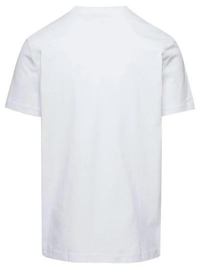 Shop Apc 'anchor' White Crewneck T-shirt With 'a.p.c. X J.w. Anderson' Print In Cotton Blend Man