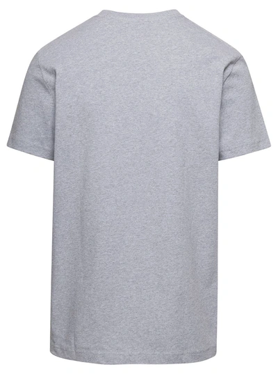 Shop Apc 'anchor' Grey Crewneck T-shirt With 'a.p.c. X J.w. Anderson' Print In Cotton Blend Man