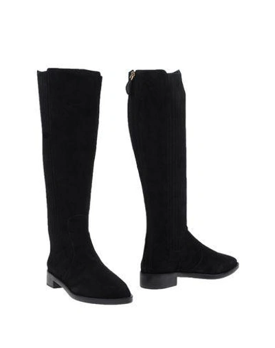 Shop Tory Burch Woman Boot Black Size 9 Soft Leather, Elastic Fibres