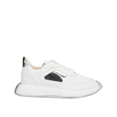 Shop Giuseppe Zanotti Leather Sneakers In White