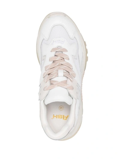 Shop Ash White Leather And Fabric Sneakers
