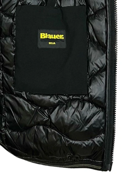 Shop Blauer Monochromatic Down Jacket In Black