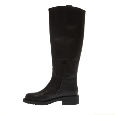 Shop Ash Black Leather Boot With Gun Studs