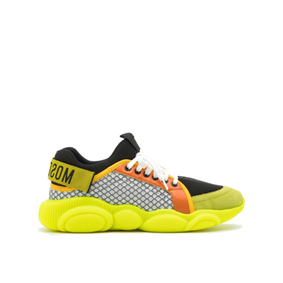 Shop Moschino Teddy-sole Sneakers In Yellow