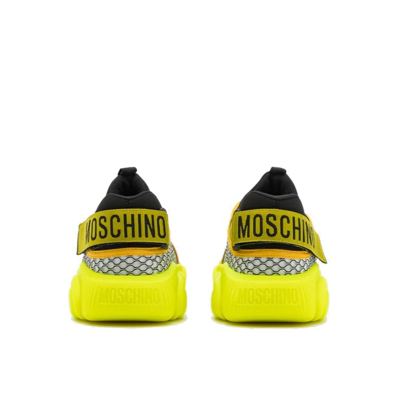 Shop Moschino Teddy-sole Sneakers In Yellow