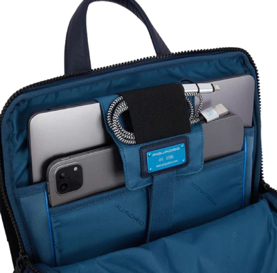 Shop Piquadro Blue Expandable Backpack