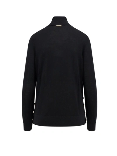 Shop Michael Kors Certified Merino Wool Sweater In Black