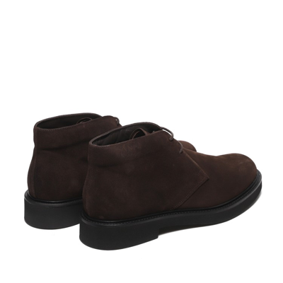 Shop Rossano Bisconti Ankle Boot In Ebony Suede In Brown