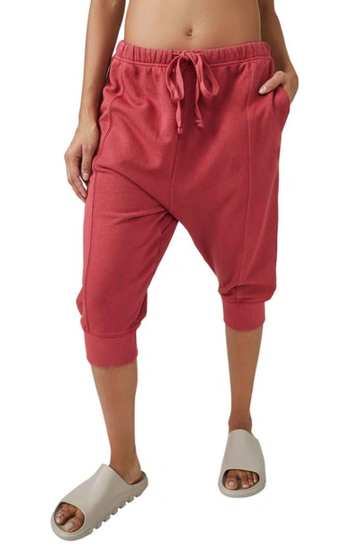Shop Fp Movement Best Of Crop Joggers In Amaranth
