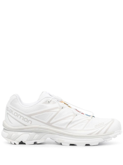 Shop Salomon Xt-6 Advanced "white Lunar Rock" Sneakers