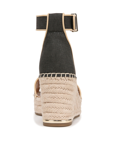 Shop Franco Sarto Women's Clemens Espadrille Wedge Sandals In Tan,black Fabric