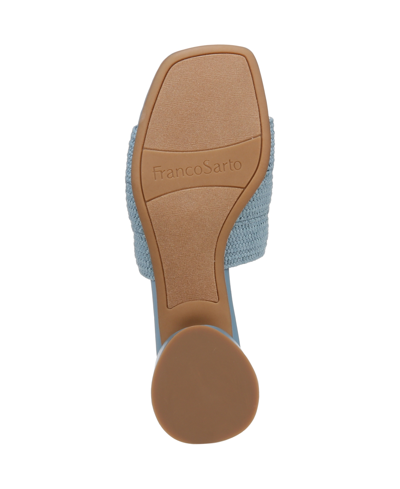 Franco Sarto Loran Slide Dress Sandals In Natural Raffia Fabric