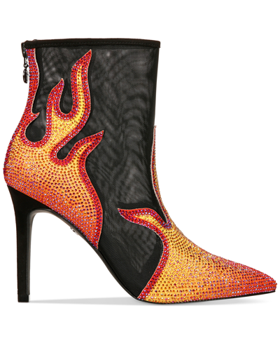 Shop Thalia Sodi Women's Rayenn Embellished Pointed-toe Dress Booties In Red Hot Flame