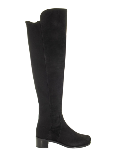 Shop Stuart Weitzman Reserve - Suede Over-the-knee Boot In Black