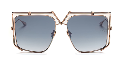Shop Valentino V-light - Rose Gold Sunglasses