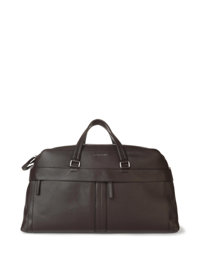 Shop Orciani Micron Leather Bag With Shoulder Strap In Ebano