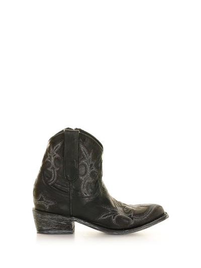 Shop Mexicana Cowboy Style Boot With Side Zip In Agave Black